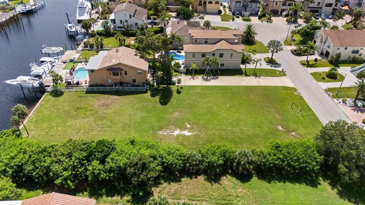 Aerial view looking South toward south channel