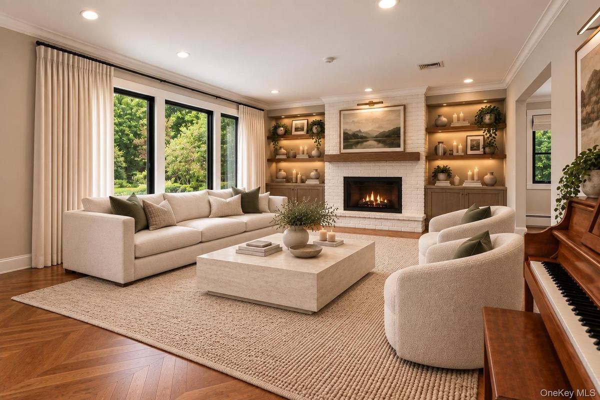 Virtually Staged family room