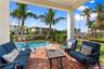 Downstairs Patio overlooking the Pool and Canal