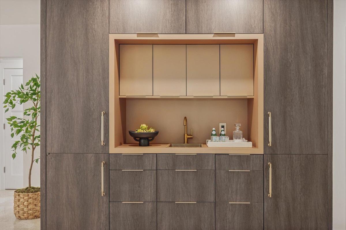 Built In Bar with Ice Maker and Beverage Cooler
