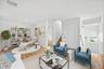 Virtually staged 2nd floor living area