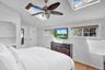 Spacious, 2 skylights, vaulted ceilings, located on the top floor with two large walk-in closets and private bathroom.