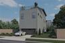 Rear view 2 car garage “Artist Rendering — Proposed Construction.”