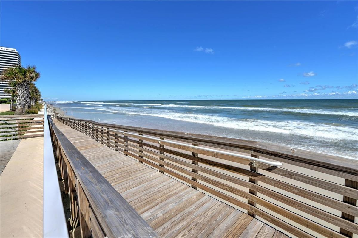 Walkway from pool to beach.