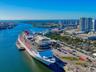 Cruise ship docked at the Port of Tampa