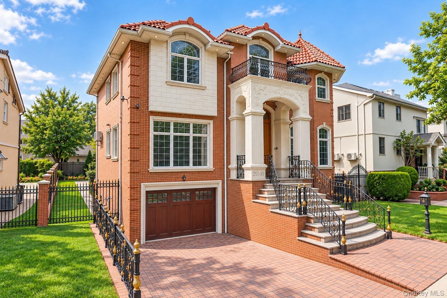 Brick exterior with a terracotta tile roof