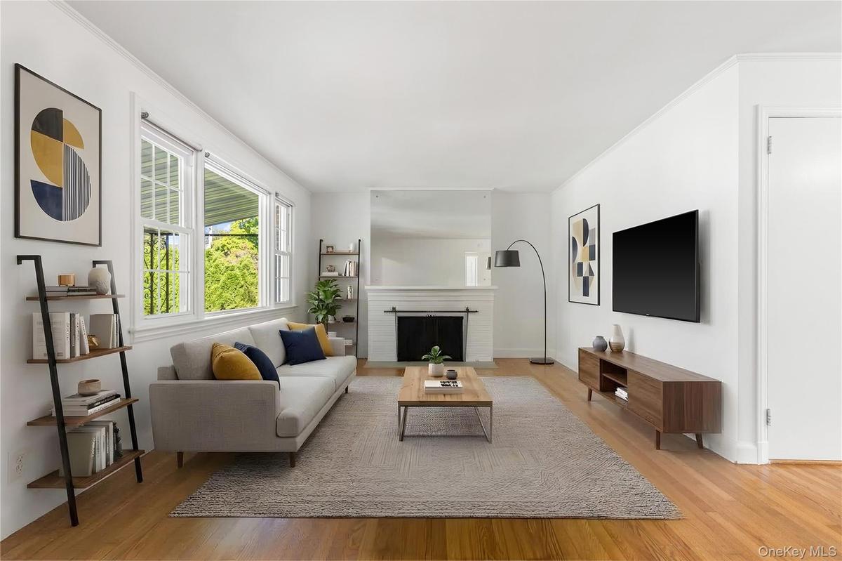 digitally furnished living room