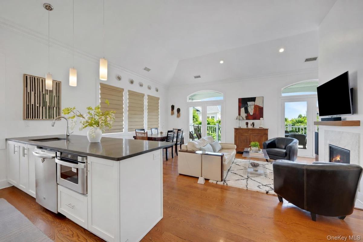 Example of dining/living area with shades closed.