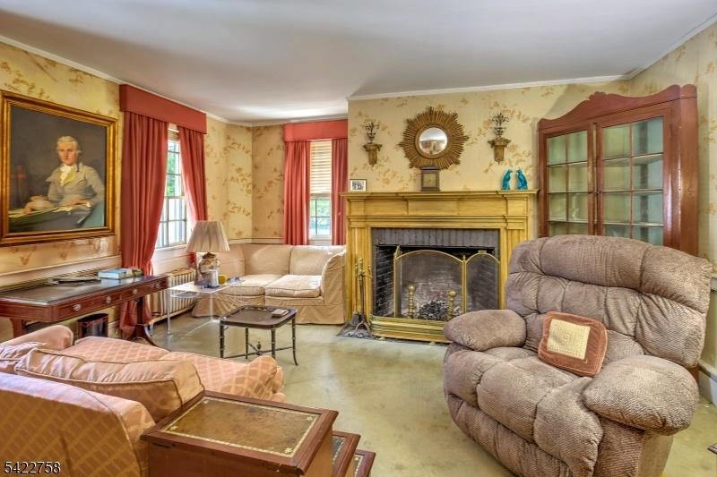 Library with Fireplace