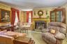 Library with Fireplace