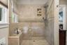 Oversized shower w/bench