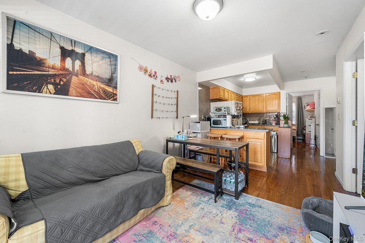 Living room and open kitchen