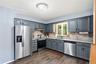 Kitchen equipped with stainless steel appliances