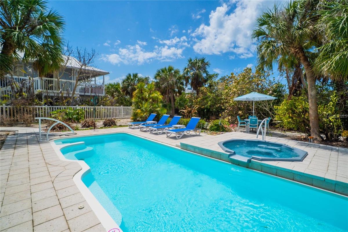 40 ft lap pool and patio/deck