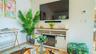 living room with pull out sofa