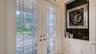 Double paned glass entry door.