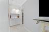 Built-in bar and storage unit.