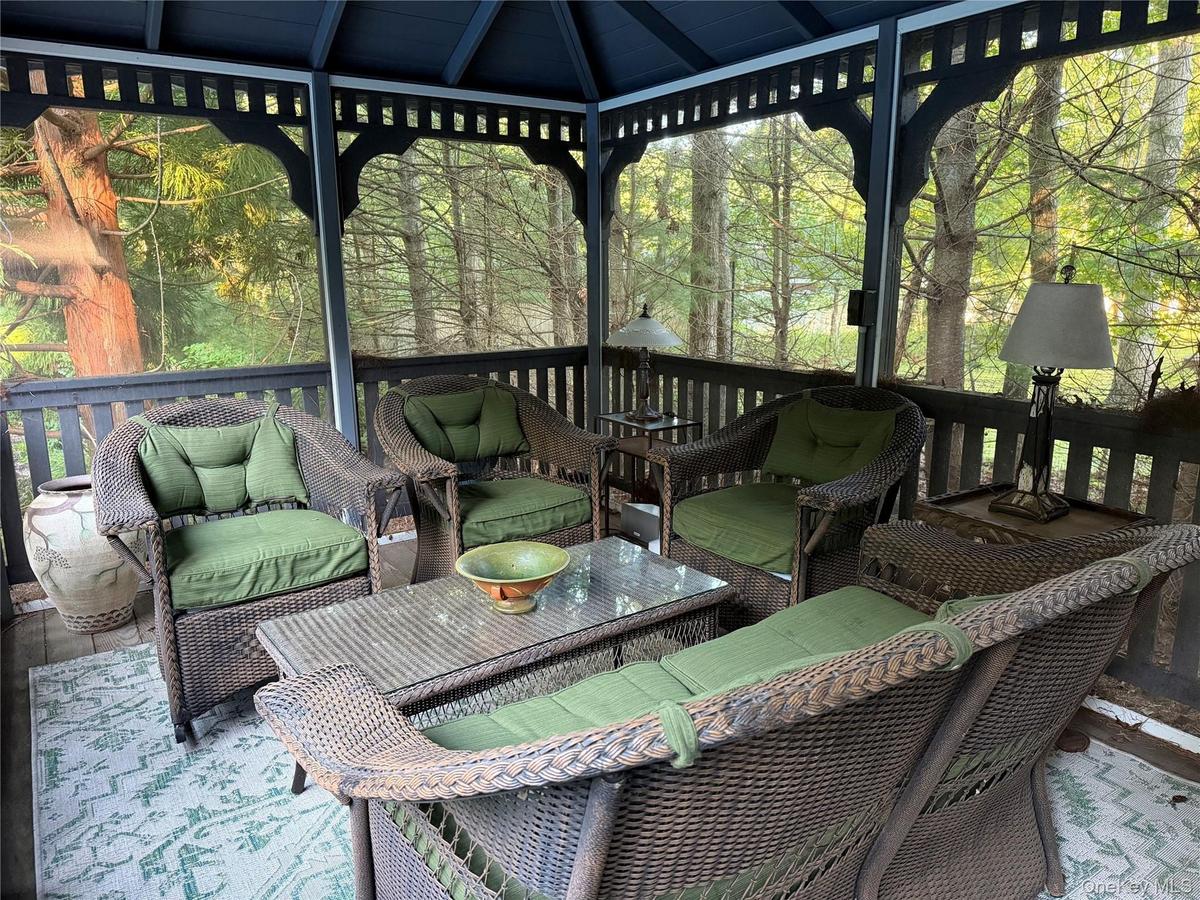 Gazebo for Back yard entertaining with Adirondack Feel
