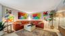 Generously sized lower-level family room provides multiple options for relaxing and entertaining.