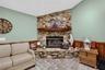 fire place in the living room