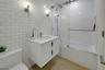 Hall bath w soaking tub/shower