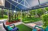 Private patio for guest overlooking garden