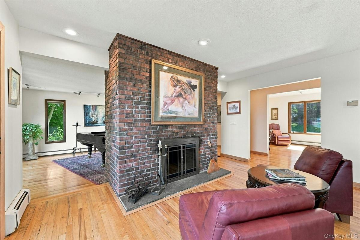 Formal Dining with Double Sided Fireplace