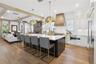 Open concept kitchen, living and dining room