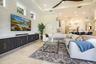 Back wall is stone travertine