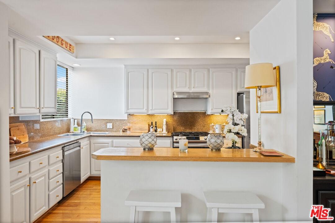 Kitchen open to Dining area