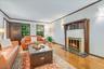 Living room with fireplace