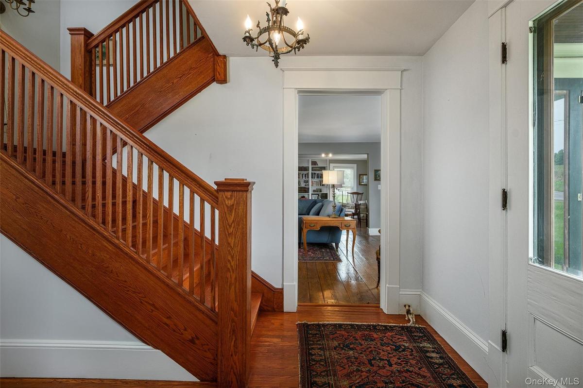 Classic center hall and staircase