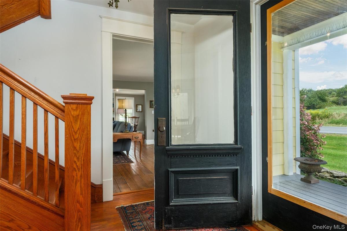 Front door and covered porch