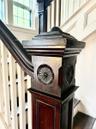 Check out this Craftsman style banister with Ornate woodwork.