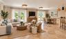 Living room virtually staged