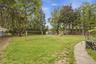 Expansive grassy yard with mature trees
