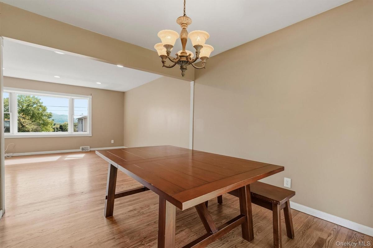 Dining room to living room.
