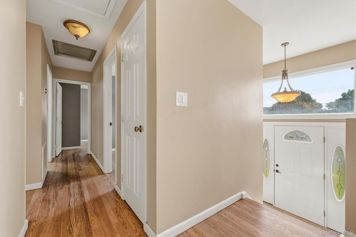 Entry foyer is accented with tile flooring.
