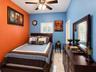 Bedroom with built in closet