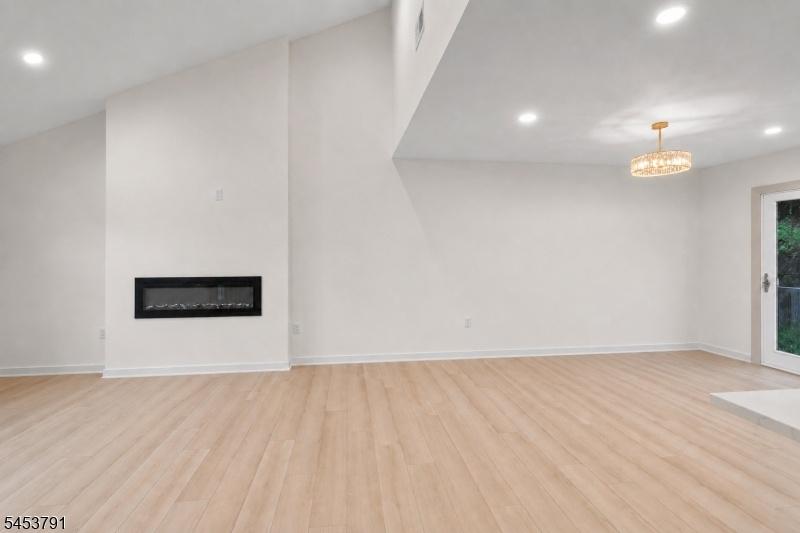 Living room and dining room
