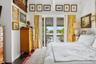 White plank ceilings with exposed beams