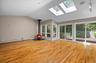 Vaulted Ceilings and Wood Burning stove in the Family Room