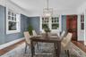 Furniture is virtually staged in the dining room