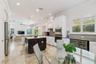 A view through the kitchen toward the adjoining living room.