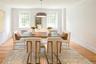 Expansive formal dining room with great east exposures