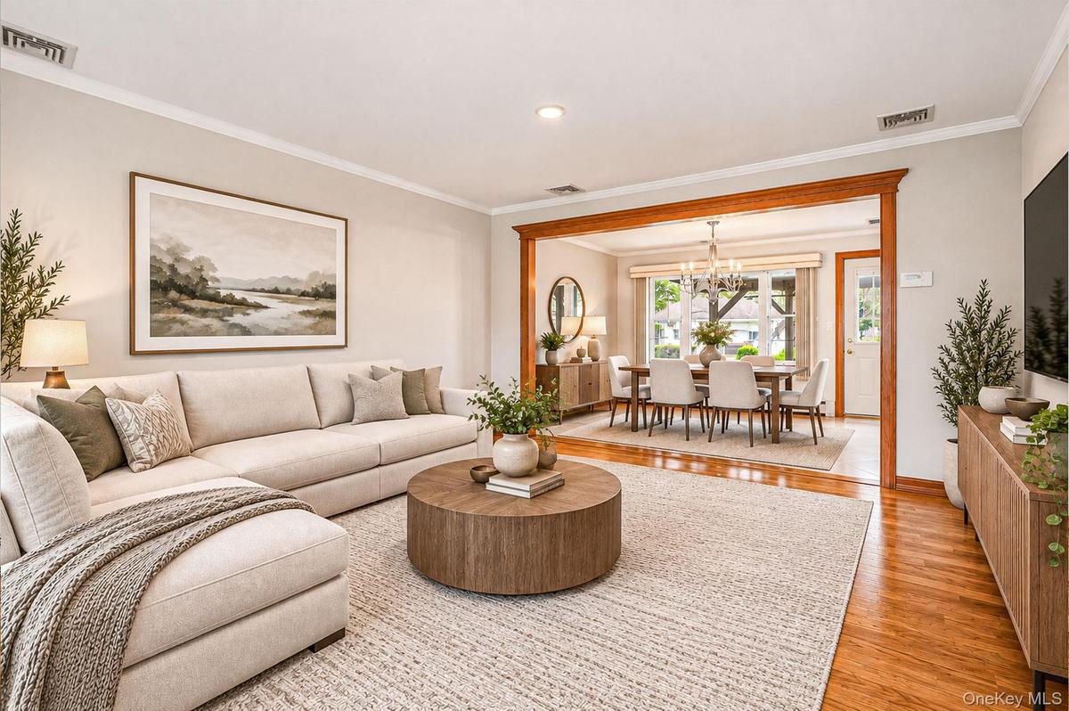 virtually staged living room