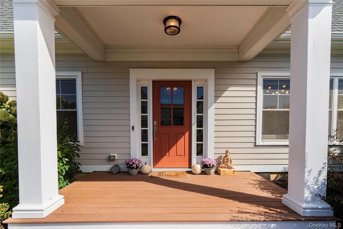 South Facing Front Entrance Covered Sitting  Porch