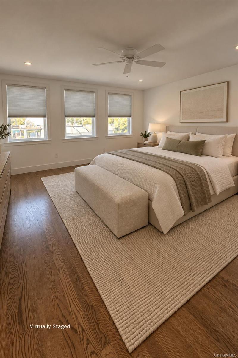 VIRTUALLY STAGED primary bedroom