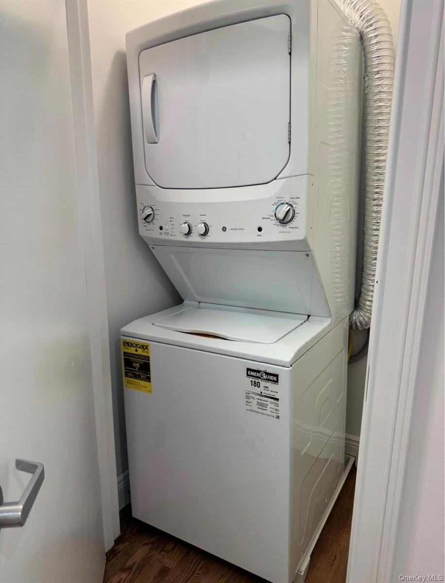 All new stackable washer and dryer