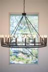 Chandelier in the foyer